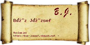 Búz József névjegykártya